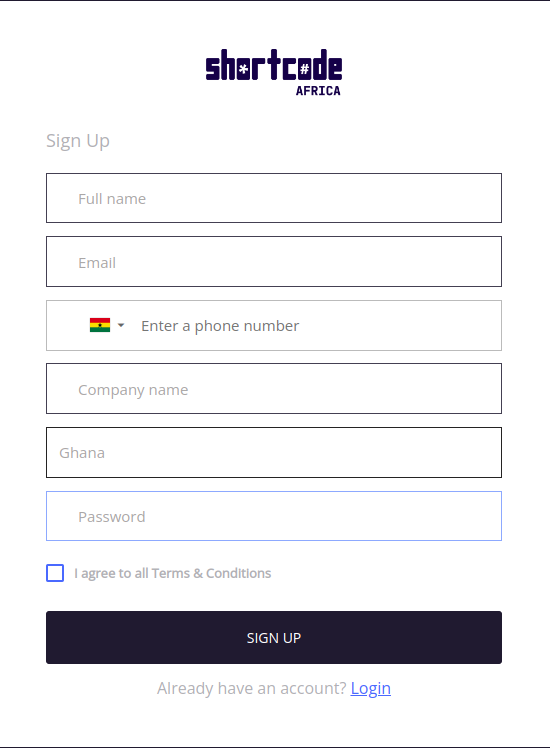 Signup Page